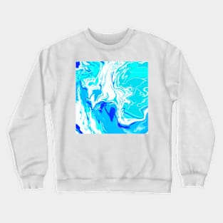 Paint Spill Blue Crewneck Sweatshirt